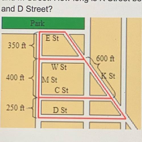 In a certain city, E Street, W Street, C Street, and

D Street are parallel streets that intersect