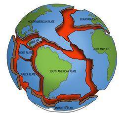 The pieces of the Earth's crust or lithosphere that fit together like jigsaw puzzle pieces are call