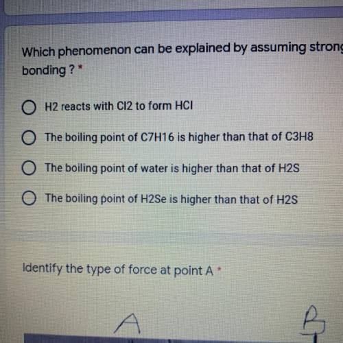 Which phenomenon can be explained by assuming strong hydrogen
bonding?