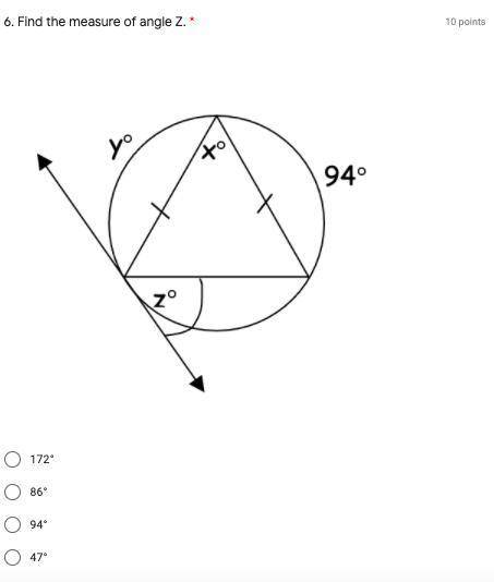 Find the measure of angle Z. Please explain and I will mark brainliest!