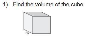 Find the volume of the cube