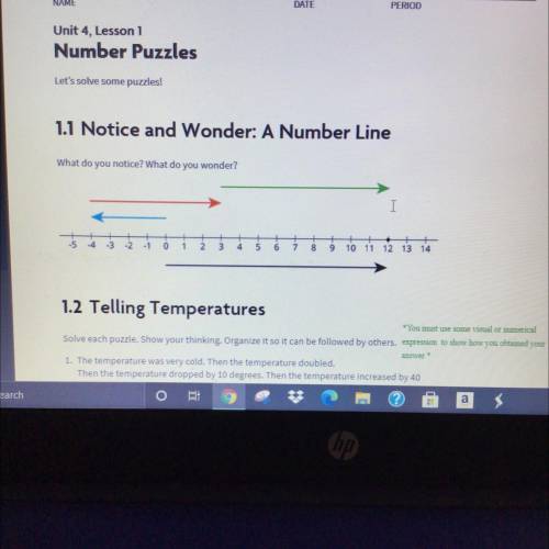 1.1 Notice and Wonder: A Number Line

What do you notice? What do you wonder?
+
4
-5
3
-2 -1
N+
+m