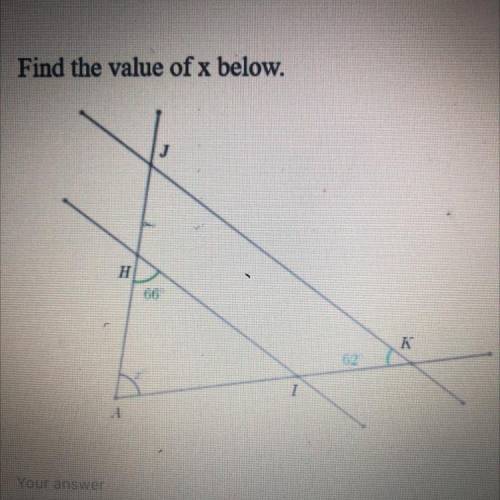 Find the value of X below