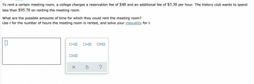 BEST ANSWER GETS MARKED BRAINLIEST:

To rent a certain meeting room, a college charges a reservati