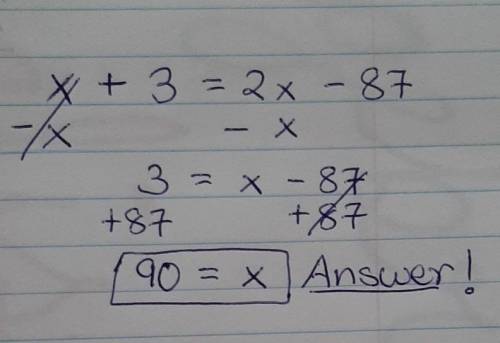 O 30
3. Which is a solution to x + 3 = 2x - 87
O 10
O 11
O 12