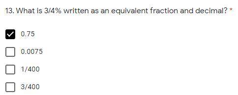 What is 3/4% written as an equivalent fraction?