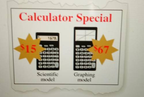 last month, a bookstore ran the following at and sold 85 calculators, generating $4,083 in sales. H
