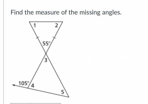 Mhanifa Please help find angle 1,2,3,4 and 5 thanks!