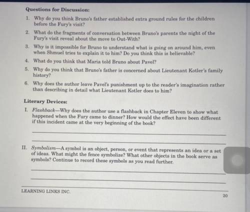 Questions from the book called the boy in the striped pajamas