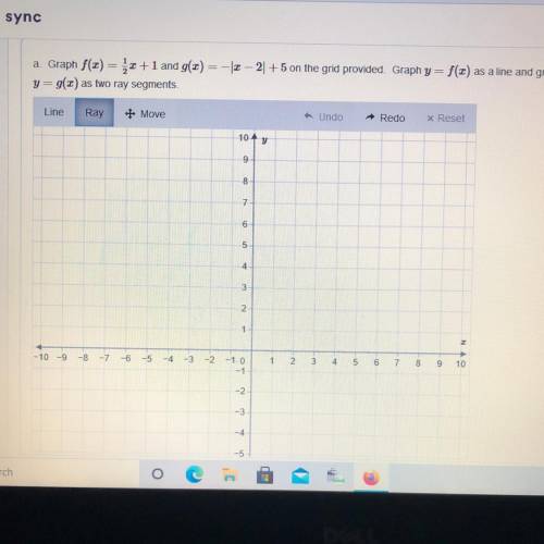 ANSWER FAST PLEASE 20 POINTS.

a. Graph f(x)=1/2+1 and g(x)=-|x-2|+5 on the grid provided. Graph y
