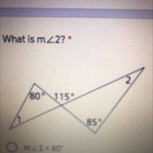 What does angle 2 equal