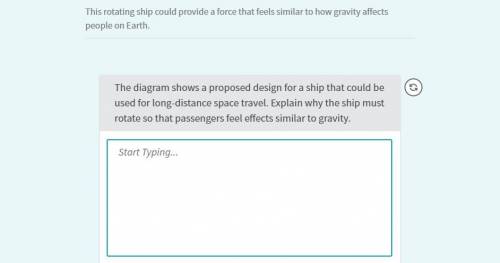 The diagram shows a proposed design for a ship that could be used for long-distance space travel. E