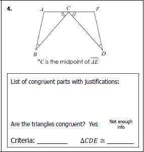 #3 Is this triangle congruent? If so, list the congruent parts and justify your answer. Then state