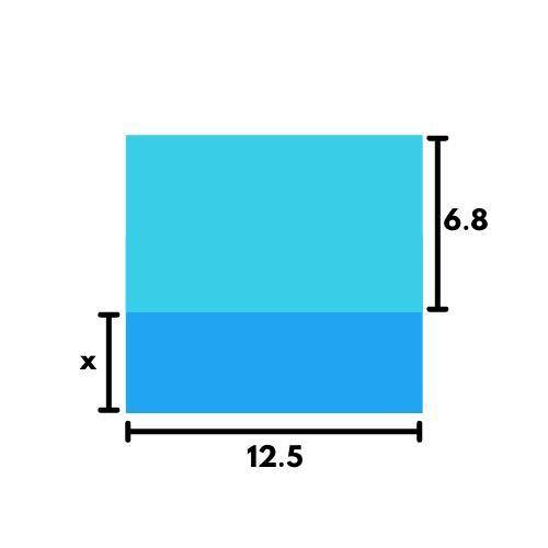 Two rectangular properties share a common side. Lot A is 12.5 meters wide and 6.8 meters long. The