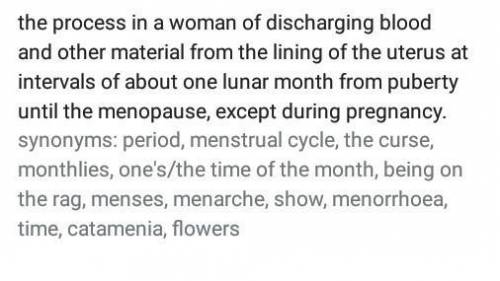 Do you know what is menstruation ? Please elaborate.​
