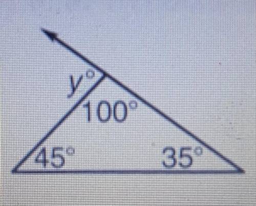What is the measure of angle y?