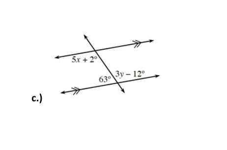 Solve for the variable in the diagram below
