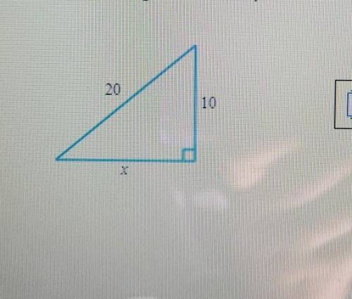For the following right triangle, find the side length x. Round your answer to the nearest hundredt