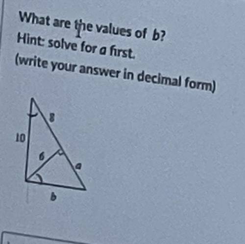 What are the values of b