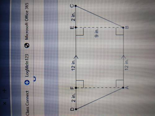 What is the area of this trapezoid?

50in2
108in2
126in2
192in2
(The 2 means square)