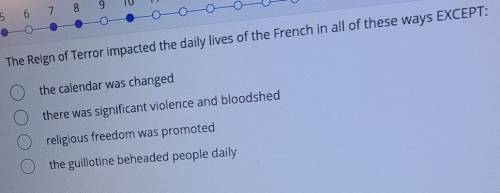 The Reign of Terror impacted the daily lives of the French in all of these ways EXCEPT: ​