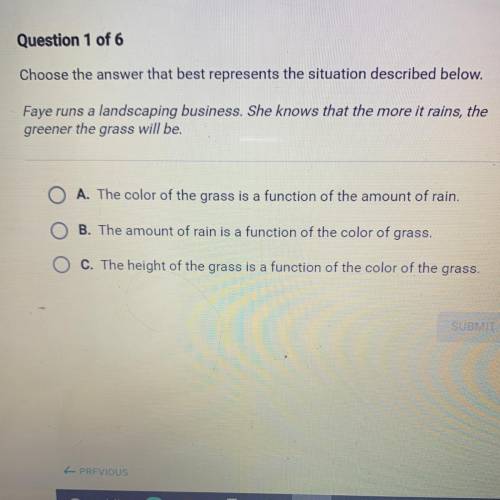 Choose the answer that best represents the situation described below.

Faye runs a landscaping bus