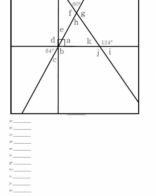 Use the diagram to find the measure of each angle. Enter the number only.