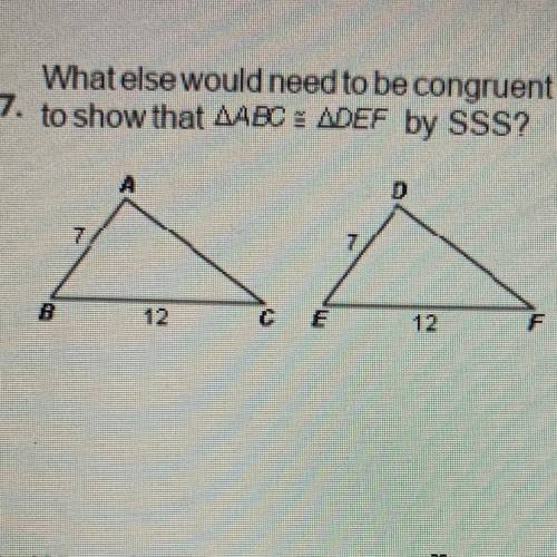 What else would need to be congruent to show..?