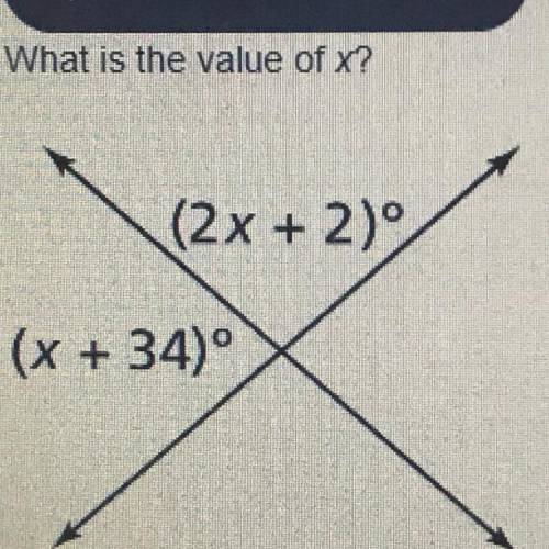 What is the value of x?
a. x = 18
b. x = 48
c. x = 82 
d. x = 98