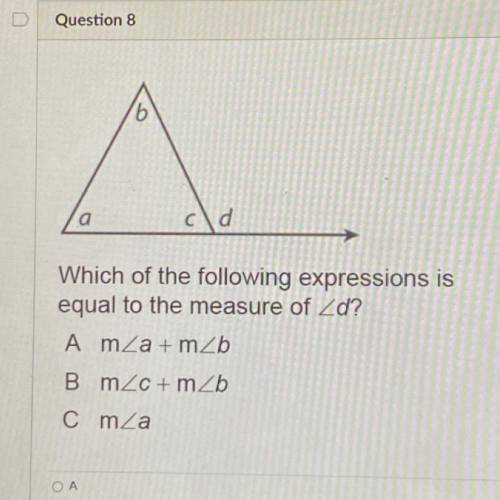Which of the following expressions is
equal to the measure of