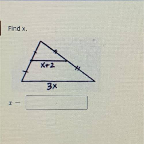 Help me please!!
Find x