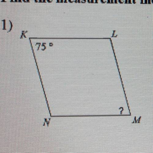 Find the measurement indicated for the parallellogram