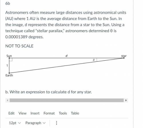 B. Write an expression to calculate d for any star.