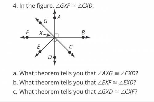 What theorem tells you that ∠EXF ≅ ∠EXD?
