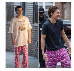 PLEASE TELL ME I AM NOT THE ONLY ONE WHO LOVES TOM HOLLAND IN HELLO KITTY P.JAY'S?!