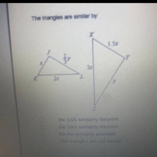 How are the triangles similar PLEASEEE HELPPPPPPP