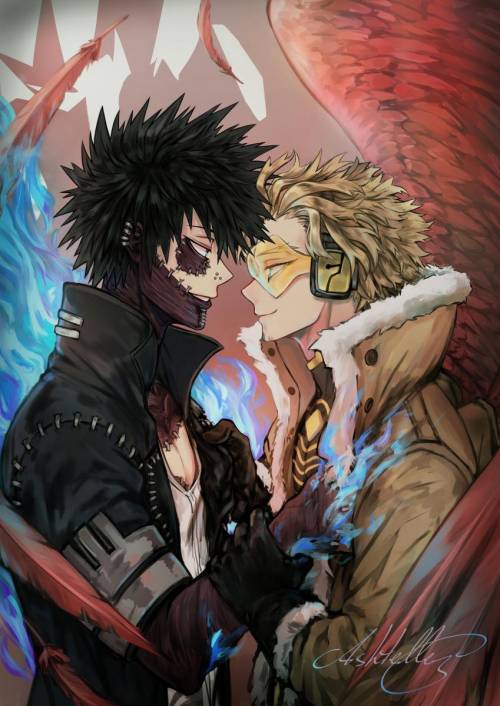 This is the Dabi x Hawks I was talking about and one of them is either them mixed together or their