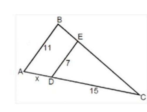 Given the diagram below solve for x