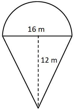 (Will give! :) )

What's the area of the figure below?
A) 96 meters squared
B) 196.48 met