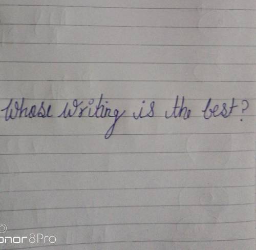 Whose writing is the best?