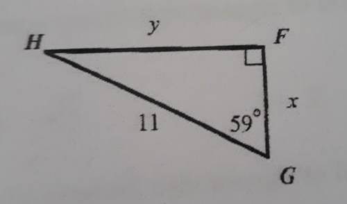 Solve the triangle. Round decimal answers to the nearest tenth. ​