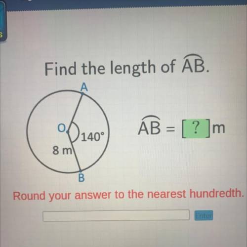 PLEASE HELP !!
find the length of arc AB. round your answer to the nearest hundredth