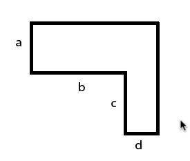 What is the perimeter of the shape below, given a = 5.66, b = 13.75, c = 6.76, d = 4.59