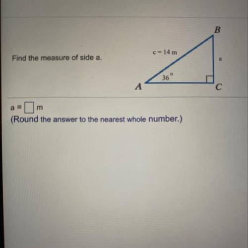 Find the measure of side a