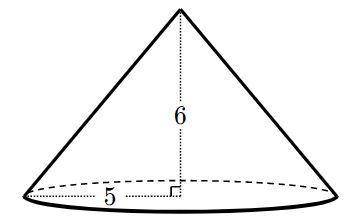 Find the volume of the cone. Use 3.14 for pi.