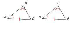 The triangles are congruent by
1. AAS
2. ASA
3. SSS