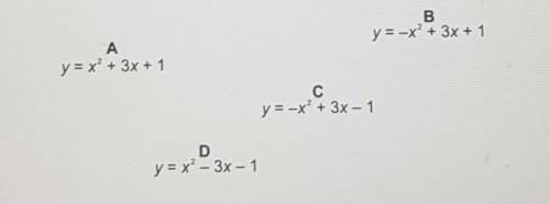 The curve with equation y = x² – 3x + 1 is reflected in the x-axis.

Select the equation of the re