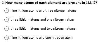 How many atoms of each element are present in