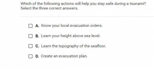 For Hope-Physical Education

Which of the following actions will help you stay safe during a tsuna