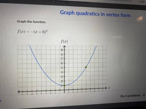 Graph quadratics in vertex form